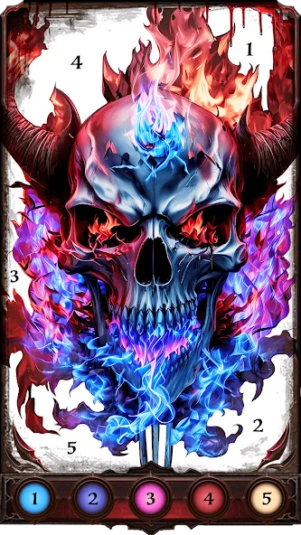 Скачать взлом Dark, Horror Color by Number [MOD: все картинки разблокированы] — скриншот 2
