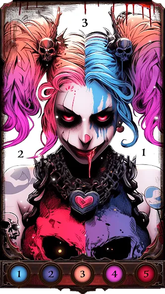Скачать взлом Dark, Horror Color by Number [MOD: все картинки разблокированы] — скриншот 4