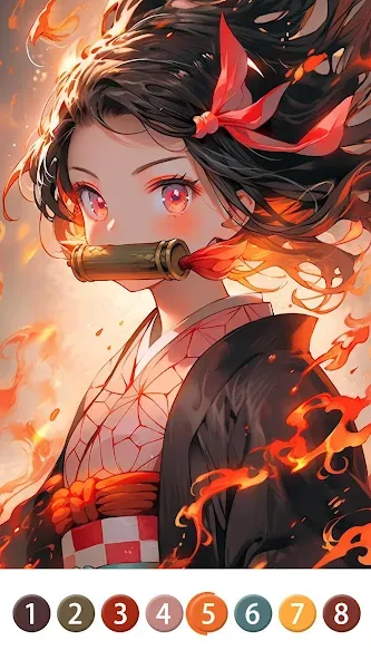Взломанная Painting Book - Anime Color [MOD: разблокированы все раскраски и функции] на Андроид — скриншот 1