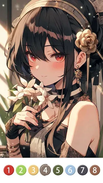 Взломанная Painting Book - Anime Color [MOD: разблокированы все раскраски и функции] на Андроид — скриншот 3
