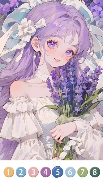 Взломанная Painting Book - Anime Color [MOD: разблокированы все раскраски и функции] на Андроид — скриншот 4