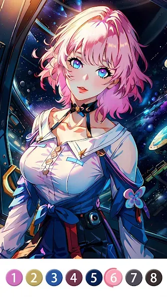 Взломанная Painting Book - Anime Color [MOD: разблокированы все раскраски и функции] на Андроид — скриншот 5