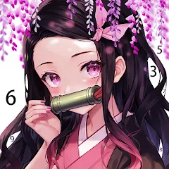 Взломанная Painting Book - Anime Color [MOD: разблокированы все раскраски и функции] на Андроид