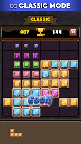 Скачать Block Puzzle 8x8 [MOD: без рекламы и бесконечные ходы] на телефон — скриншот 2