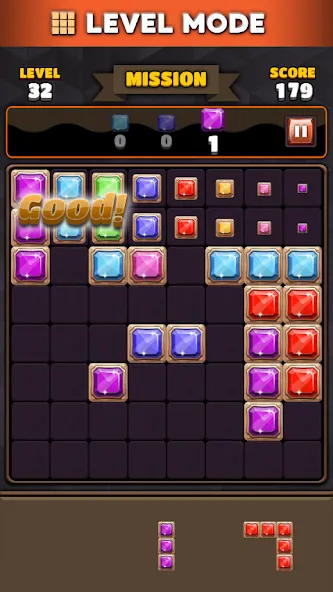 Скачать Block Puzzle 8x8 [MOD: без рекламы и бесконечные ходы] на телефон — скриншот 3