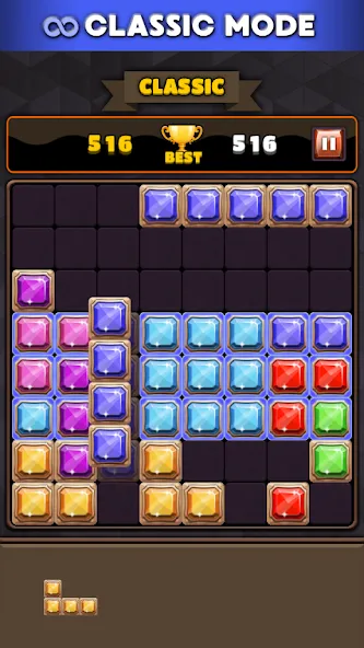 Скачать Block Puzzle 8x8 [MOD: без рекламы и бесконечные ходы] на телефон — скриншот 4