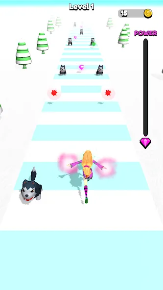 Взломанная Power Girl 3D [MOD: безлимитные деньги и энергия] на Андроид — скриншот 3