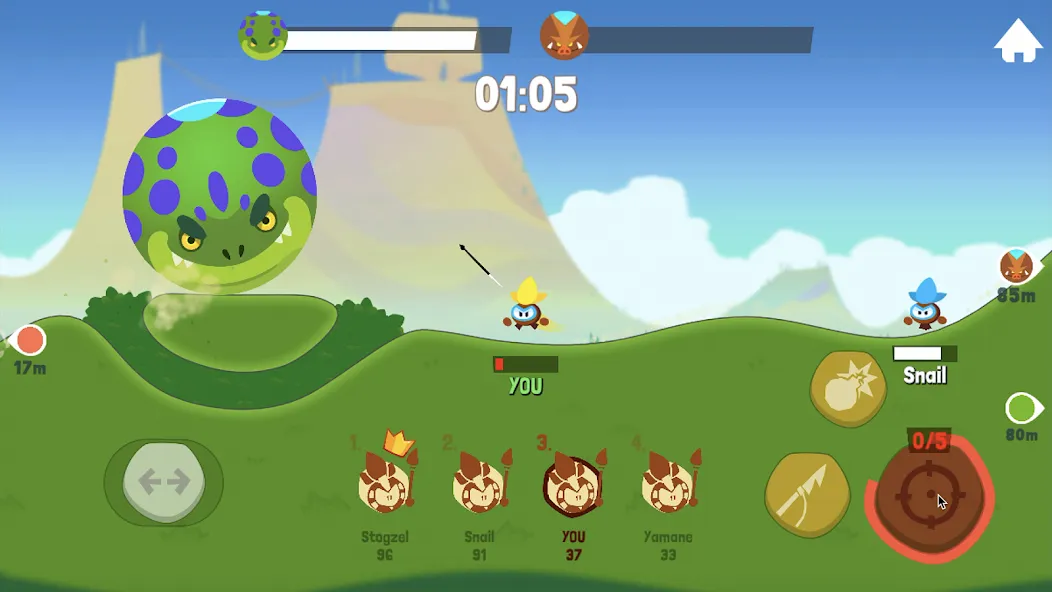 Tiny Hunters - Monsters Attack [MOD: безлимитные монеты и энергия] на Андроид — скриншот 5