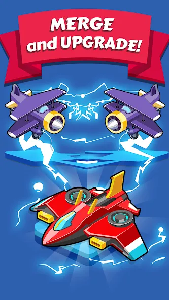 Merge Planes Idle Plane Game [MOD: безлимитные деньги и самолеты] — Скачать бесплатно (APK) — скриншот 2