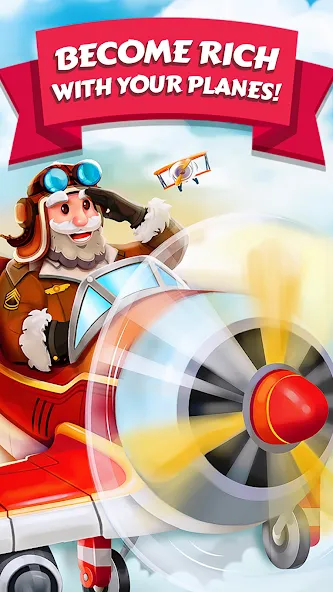 Merge Planes Idle Plane Game [MOD: безлимитные деньги и самолеты] — Скачать бесплатно (APK) — скриншот 3