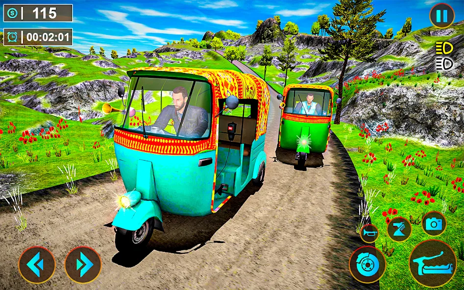 Взломанная Tuk Tuk Offroad Auto Rickshaw [MOD: безлимитные деньги и топливо] на Андроид — скриншот 1