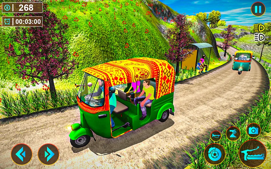 Взломанная Tuk Tuk Offroad Auto Rickshaw [MOD: безлимитные деньги и топливо] на Андроид — скриншот 2