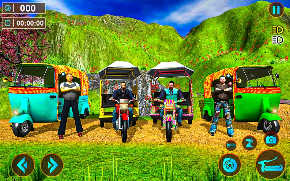 Взломанная Tuk Tuk Offroad Auto Rickshaw [MOD: безлимитные деньги и топливо] на Андроид — скриншот 3
