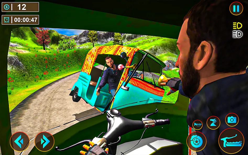 Взломанная Tuk Tuk Offroad Auto Rickshaw [MOD: безлимитные деньги и топливо] на Андроид — скриншот 4