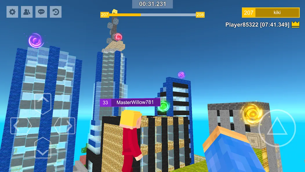 Parkour Craft: Online PvP Game [MOD: безлимитные монеты и ускоренный бег] (Бесплатно / APK) — скриншот 4