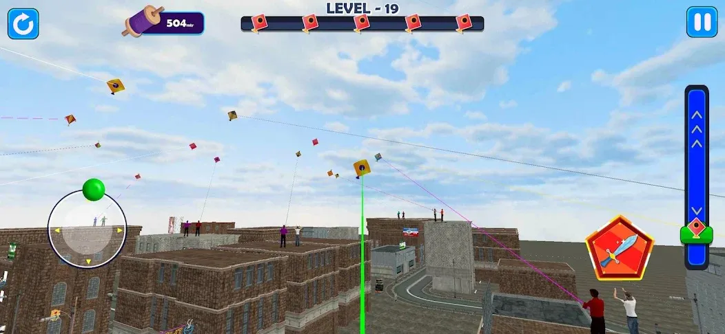 Взломанная Indian Kite Flying 3D [MOD: безлимитные деньги и все кайты открыты] на Андроид — скриншот 2