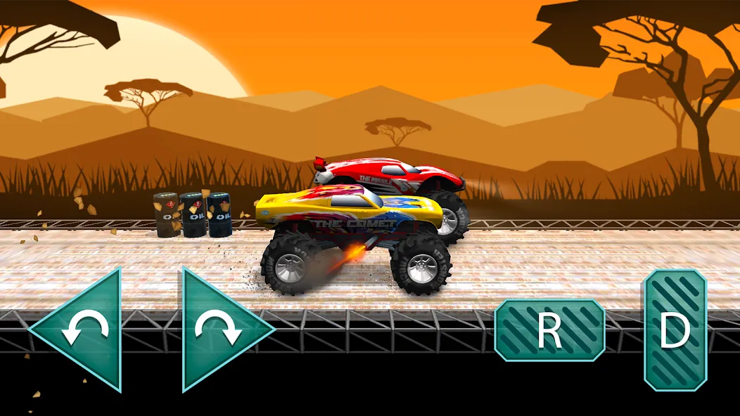 Monster truck: Extreme racing [MOD: безлимитные деньги и топливо] (Бесплатно / APK) — скриншот 4