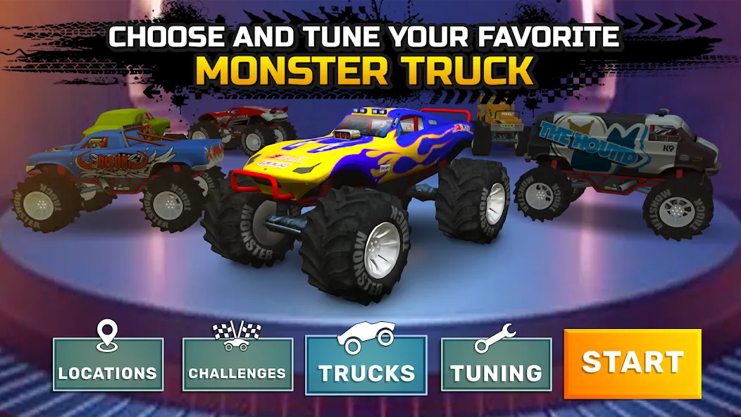 Monster truck: Extreme racing [MOD: безлимитные деньги и топливо] (Бесплатно / APK) — скриншот 5