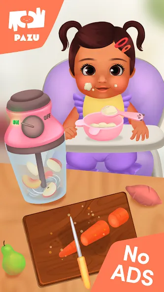 Взломанная Baby care game & Dress up [MOD: много денег и все наряды] на Андроид — скриншот 2