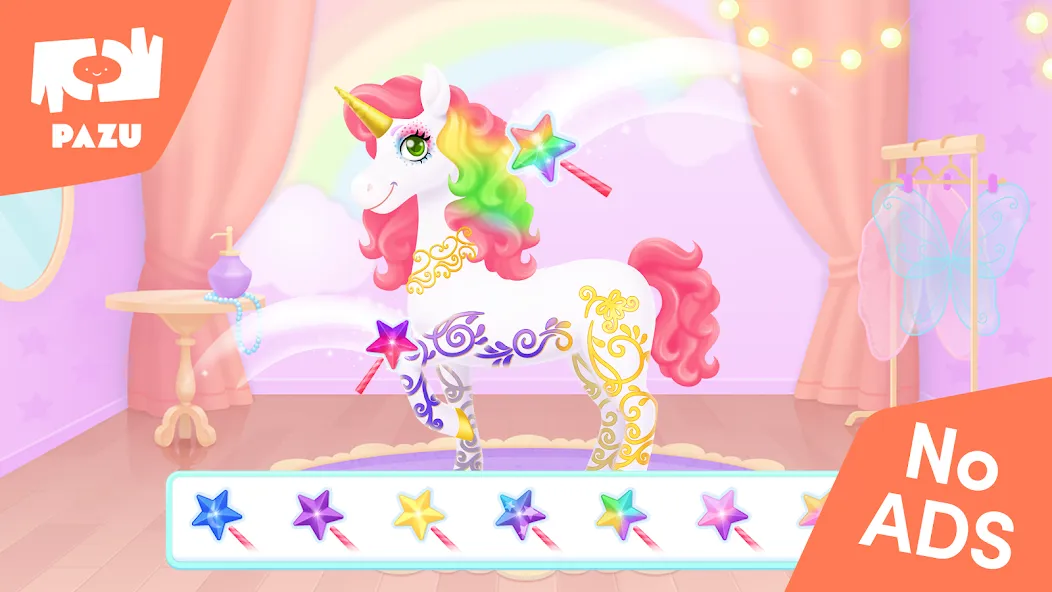 My Unicorn dress up for kids [MOD: без рекламы и все наряды открыты] (Бесплатно / APK) — скриншот 2