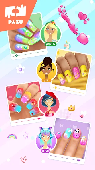 Girls Nail Salon - Kids Games [MOD: все салоны и украшения открыты] (Бесплатно / APK) — скриншот 5