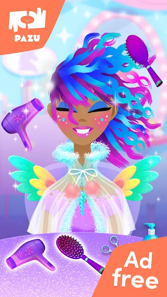 Скачать Girls Hair Salon Unicorn [MOD: разблокированы все прически и аксессуары] — скриншот 2