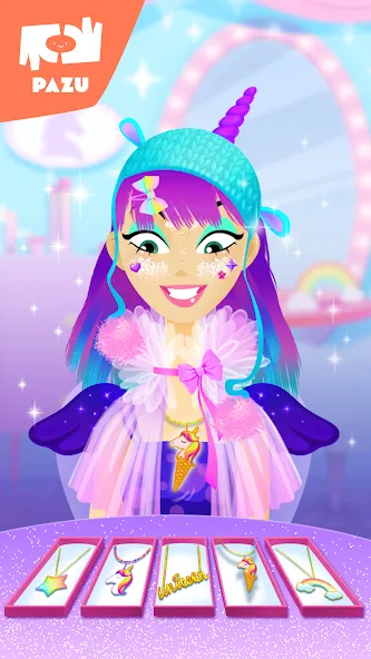 Скачать Girls Hair Salon Unicorn [MOD: разблокированы все прически и аксессуары] — скриншот 4