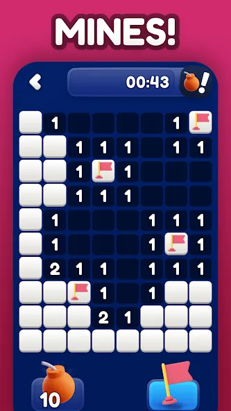 Скачать Minesweeper Bomb Mines Game [MOD: без рекламы и бесконечные подсказки] на телефон — скриншот 1