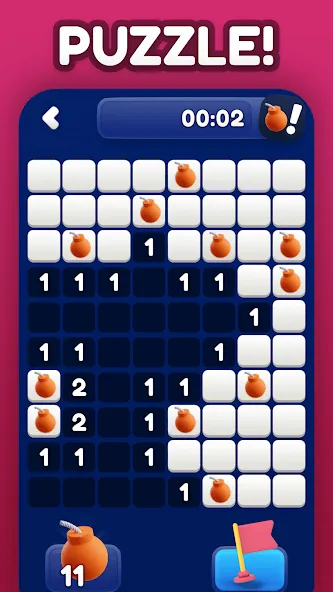 Скачать Minesweeper Bomb Mines Game [MOD: без рекламы и бесконечные подсказки] на телефон — скриншот 2