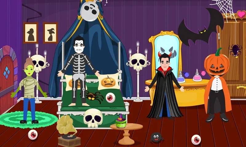 Скачать Pretend Play Halloween Party [MOD: все предметы для хэллоуинской вечеринки] на телефон — скриншот 3