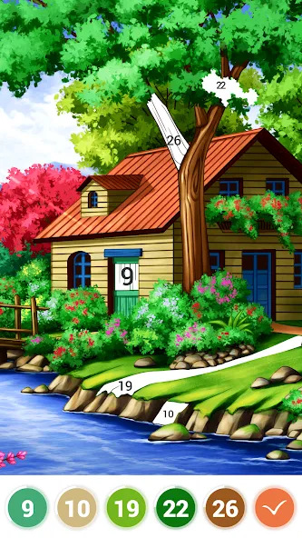 Скачать взлом Art Coloring - Color by Number [MOD: все раскраски и подсказки доступны] — скриншот 3