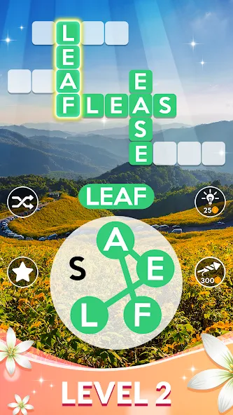 Wordscapes [MOD: безлимитные подсказки и открыты все уровни] последняя версия — скриншот 2