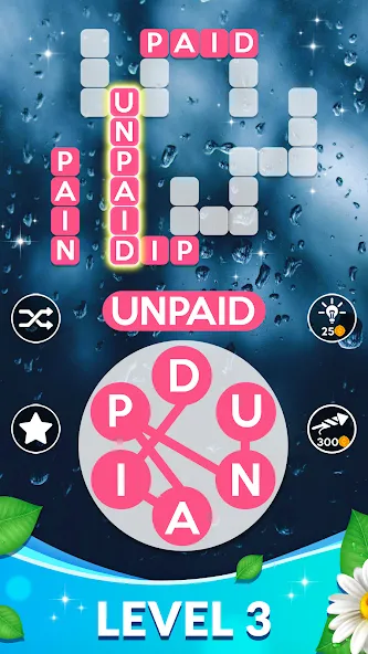 Wordscapes [MOD: безлимитные подсказки и открыты все уровни] последняя версия — скриншот 3