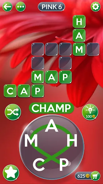 Взломанная Wordscapes In Bloom [MOD: безлимитные подсказки и монеты] на Андроид — скриншот 4
