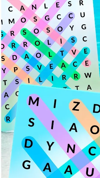 Wordscapes Search [MOD: подсказки без ограничений и все слова открыты] — Скачать бесплатно (APK) — скриншот 1