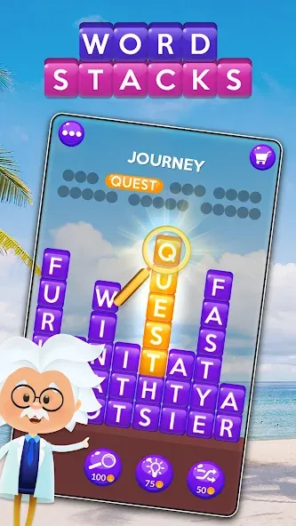 Word Stacks [MOD: открыты все уровни и подсказки] (Бесплатно / APK) — скриншот 1