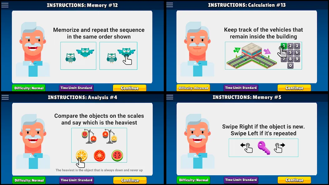 Neurobics: 60 Brain Games [MOD: безлимитные подсказки и открыты все игры] последняя версия — скриншот 3