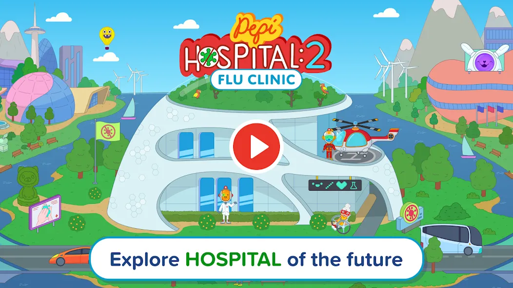 Скачать взлом Pepi Hospital 2: Flu Clinic [MOD: безлимитные деньги и всё открыто] — скриншот 2
