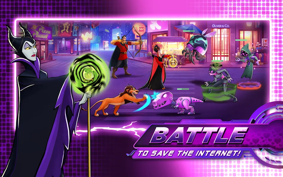 Скачать взлом Disney Heroes: Battle Mode [MOD: безлимитные ресурсы и усиленные герои] — скриншот 1