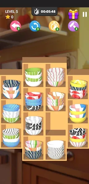 Скачать Bowl Sort Bonanza [MOD: безлимитные подсказки и открыты все уровни] — скриншот 2
