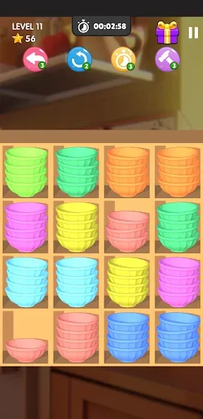 Скачать Bowl Sort Bonanza [MOD: безлимитные подсказки и открыты все уровни] — скриншот 5