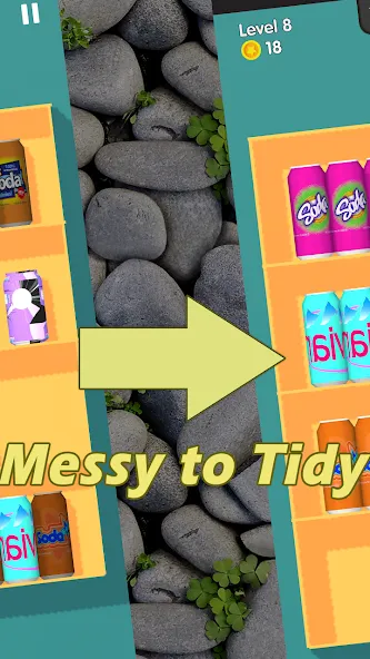 Скачать Tidy Box Match 3D [MOD: безлимитные деньги и подсказки] — скриншот 2
