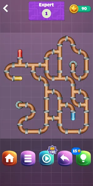 Скачать Pipe Puzzle Connect [MOD: без рекламы и все уровни открыты] на телефон — скриншот 4