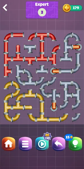 Скачать Pipe Puzzle Connect [MOD: без рекламы и все уровни открыты] на телефон — скриншот 5