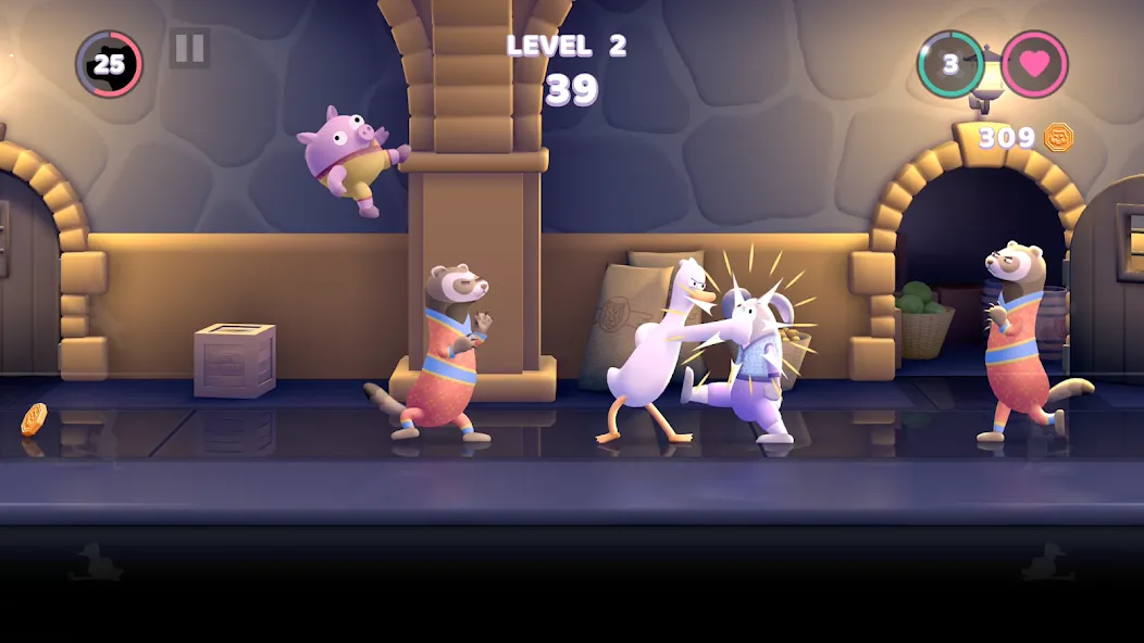 Punch Kick Duck [MOD: безлимитные деньги и открыты все уровни] (Бесплатно / APK) — скриншот 2