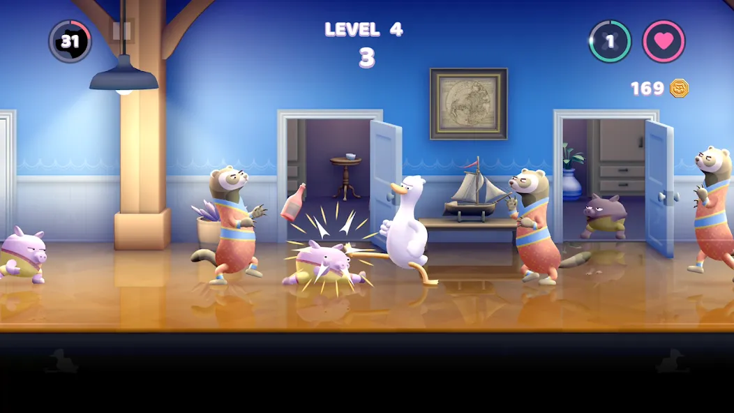 Punch Kick Duck [MOD: безлимитные деньги и открыты все уровни] (Бесплатно / APK) — скриншот 4