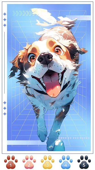 Скачать взлом Dog Coloring, Color by number [MOD: все раскраски разблокированы] — скриншот 1