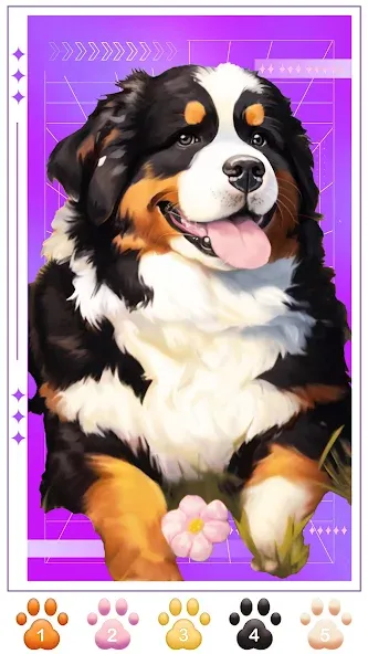 Скачать взлом Dog Coloring, Color by number [MOD: все раскраски разблокированы] — скриншот 2