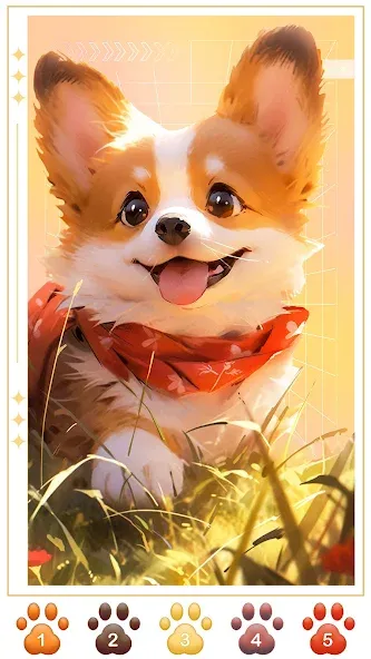 Скачать взлом Dog Coloring, Color by number [MOD: все раскраски разблокированы] — скриншот 4