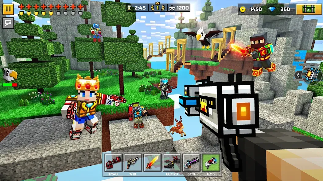 Скачать взлом Pixel Gun 3D - FPS Shooter [MOD: безлимитные патроны и здоровье] — скриншот 2